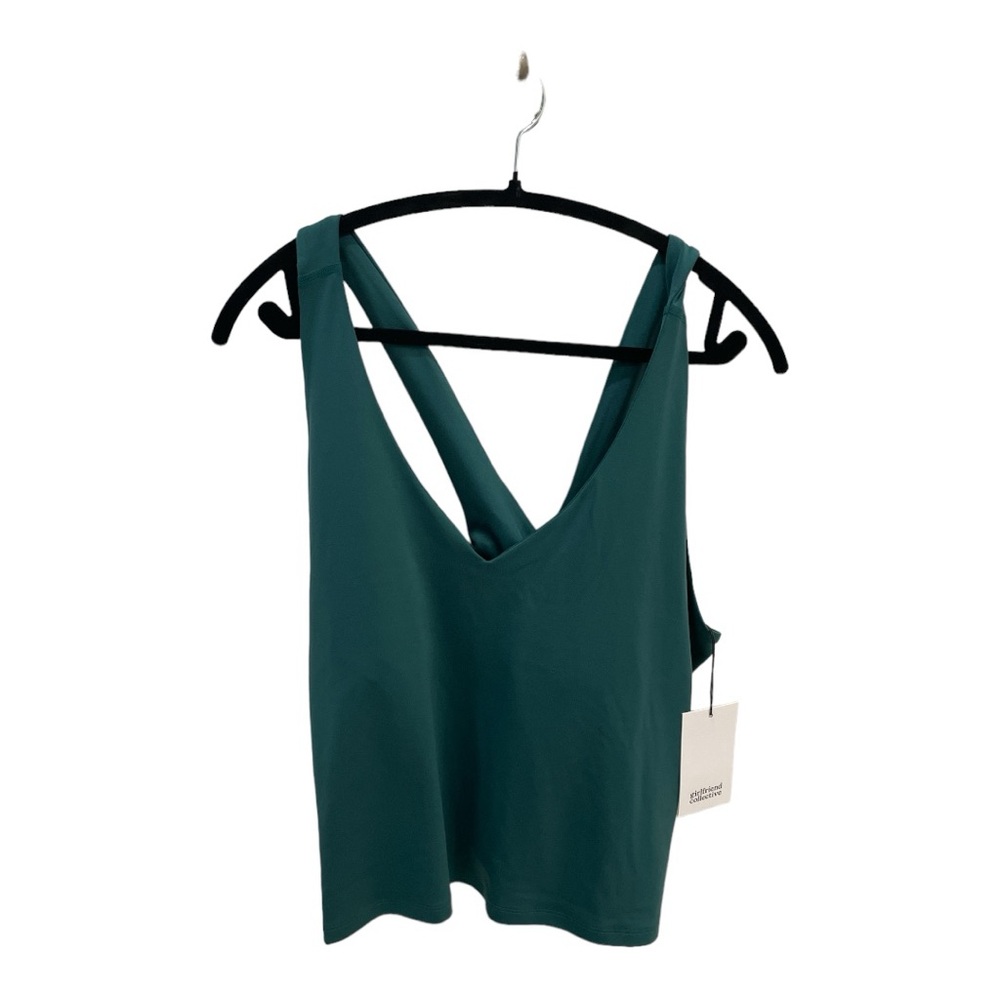 Girlfriend Collective Green Float Zoe Superstretch Cropped Tank Top